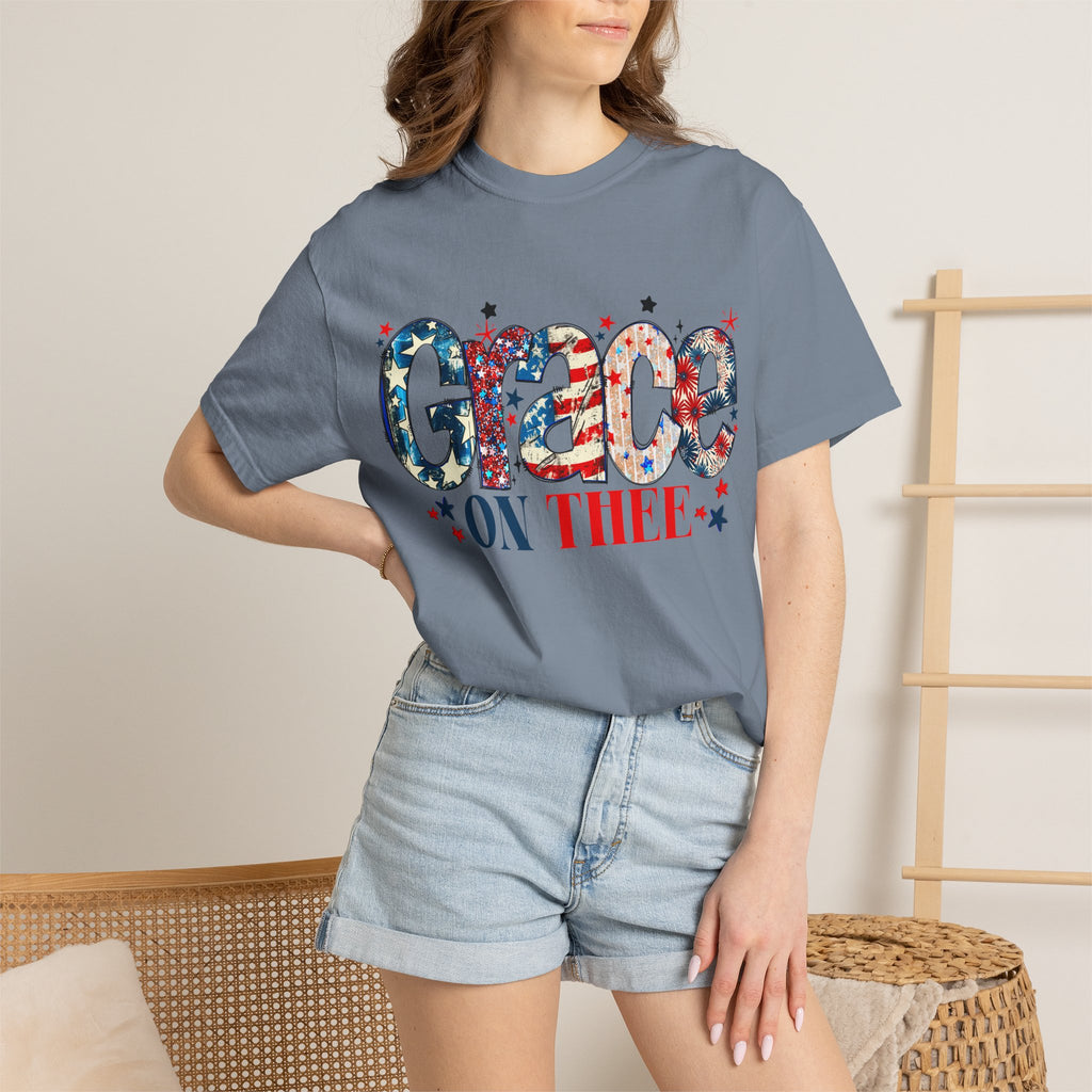 Grace On Thee Patriotic T-Shirt