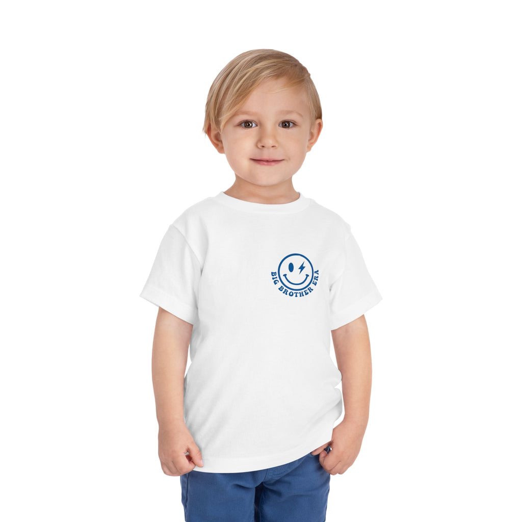 Toddler Tee — "In My Big Brother Era" Retro Smile Graphic