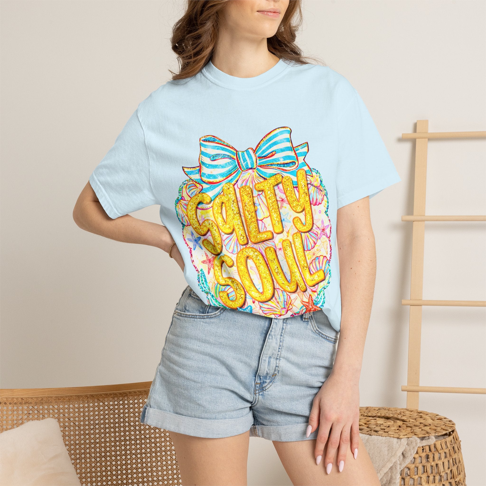 Salty Soul Beach Tee — Retro Nautical Graphic T-Shirt