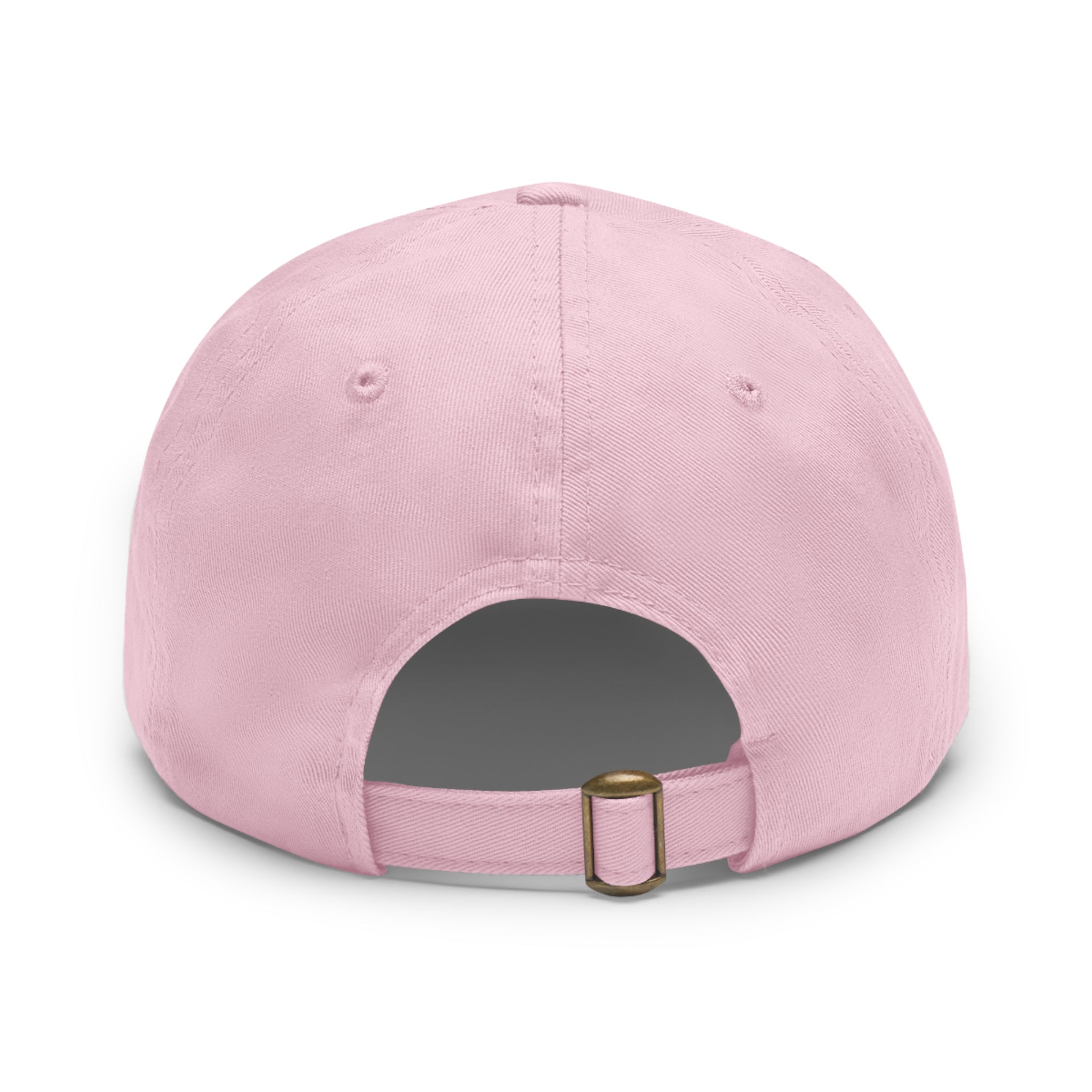 Pink Ribbon Bow Leather Patch Dad Hat — Cute Floral Bow Baseball Cap