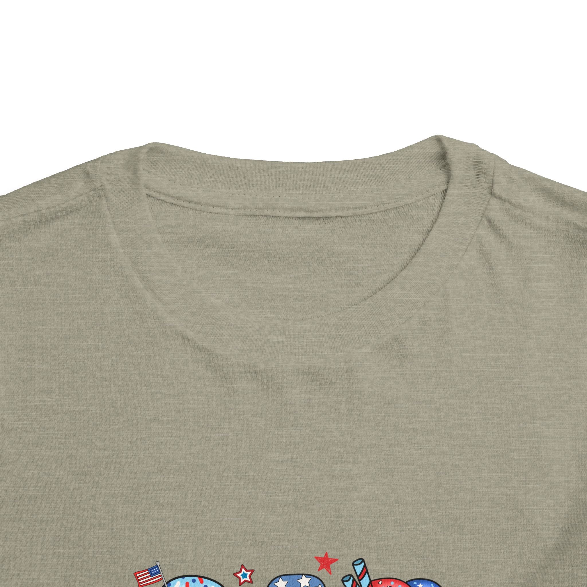 Patriotic Ice Cream Toddler Tee — Personalized "Arianna" 4th of July Shirt