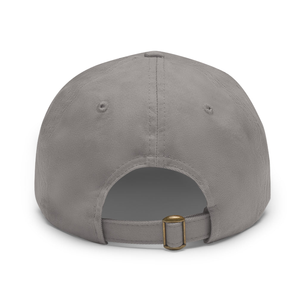 Pink Ribbon Bow Leather Patch Dad Hat — Cute Floral Bow Baseball Cap