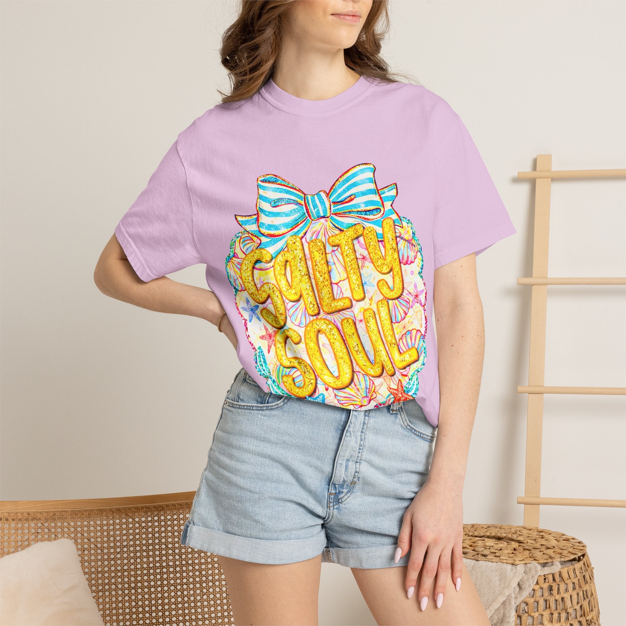 Salty Soul Beach Tee — Retro Nautical Graphic T-Shirt