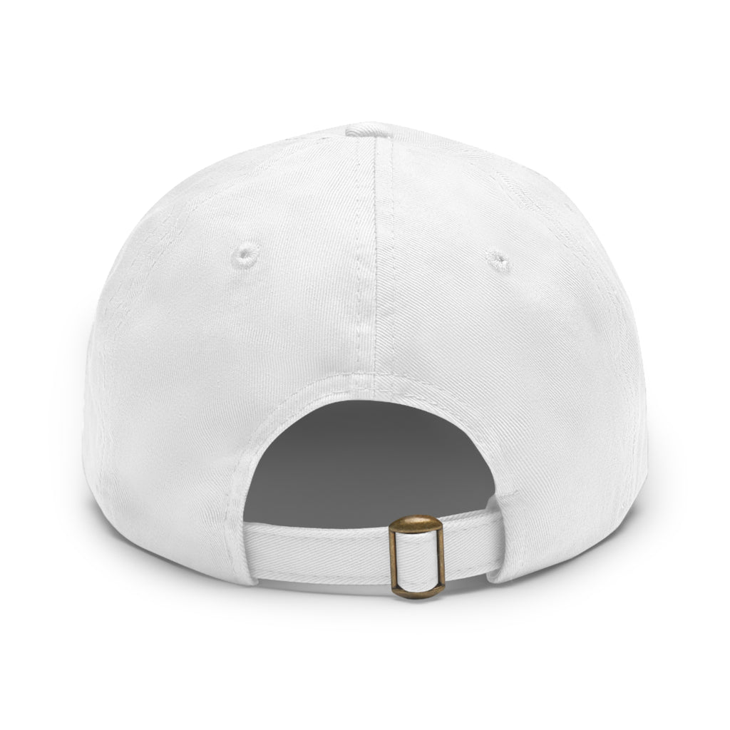 Pink Ribbon Bow Leather Patch Dad Hat — Cute Floral Bow Baseball Cap