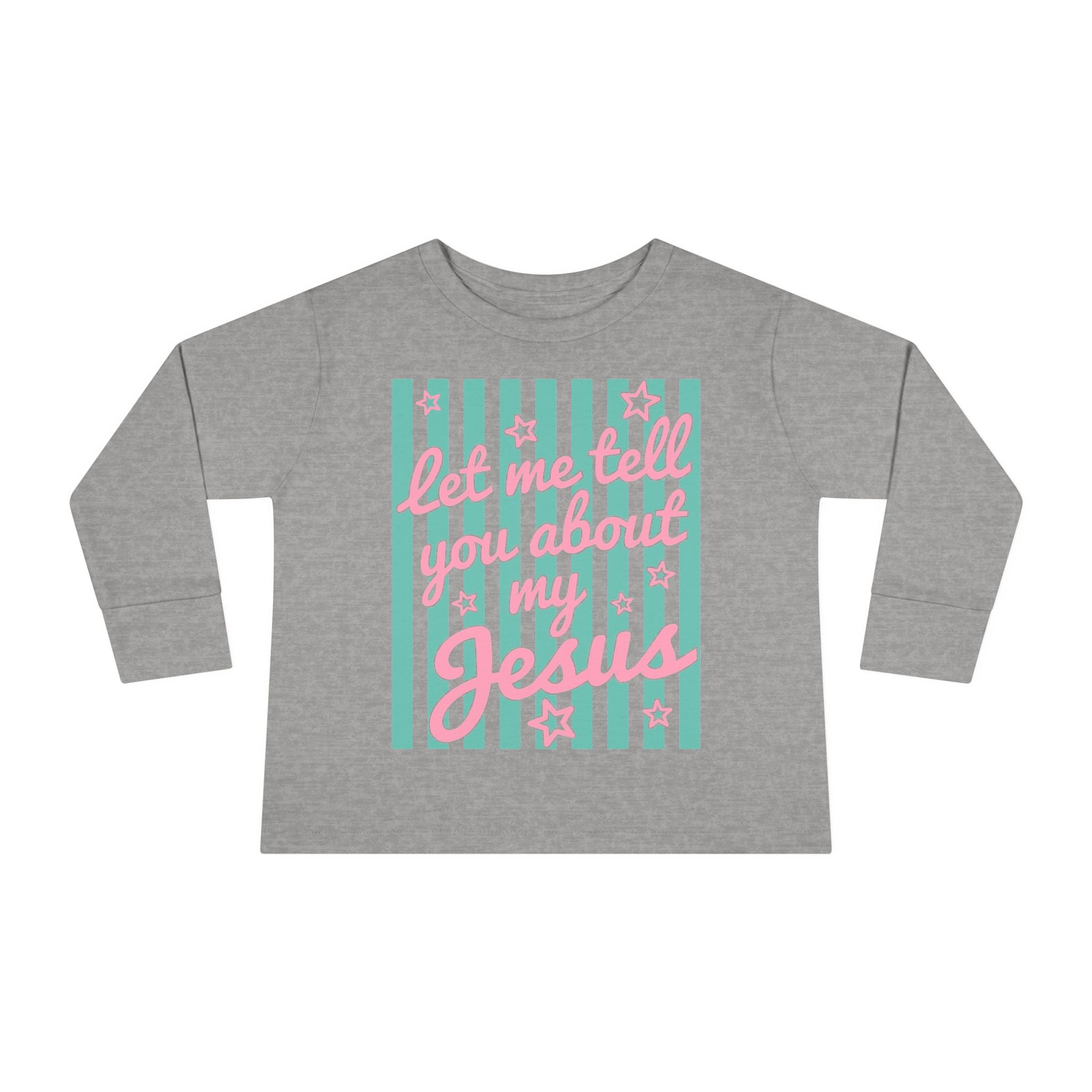 Toddler Long Sleeve Tee — "America" Patriotic Bow 4th of July Kids Shirt