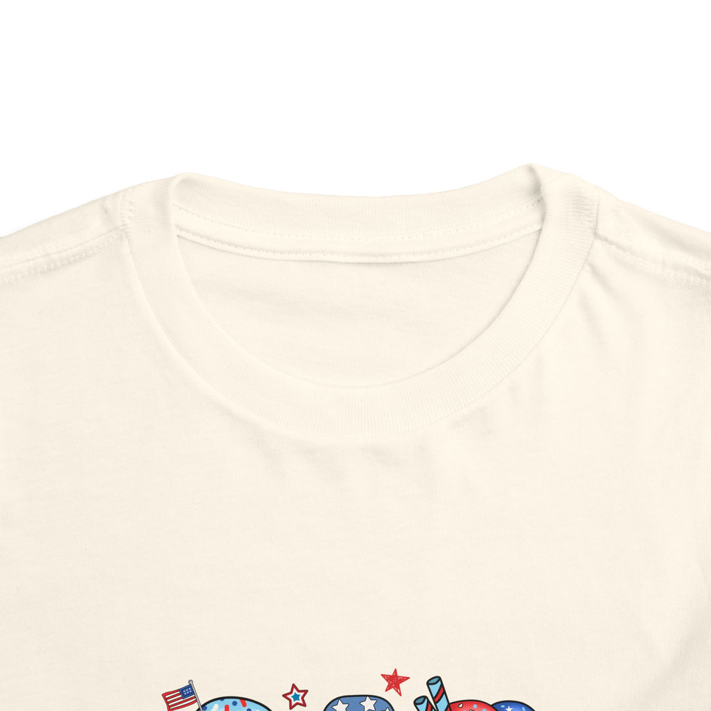 Patriotic Ice Cream Toddler Tee — Personalized "Arianna" 4th of July Shirt
