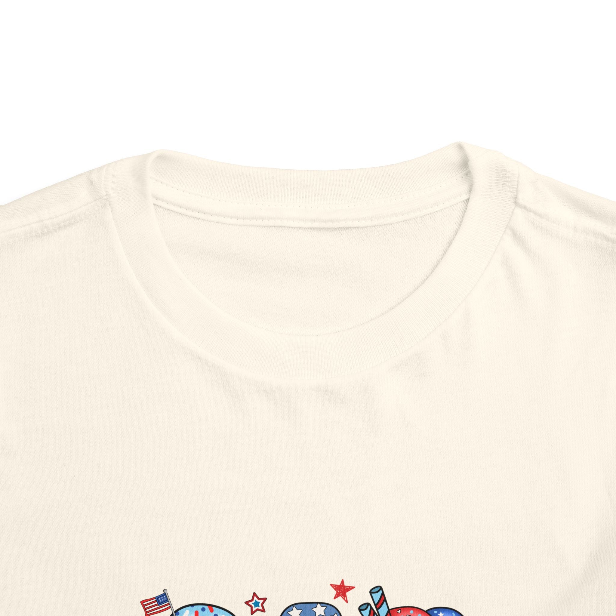 Patriotic Ice Cream Toddler Tee — Personalized "Arianna" 4th of July Shirt