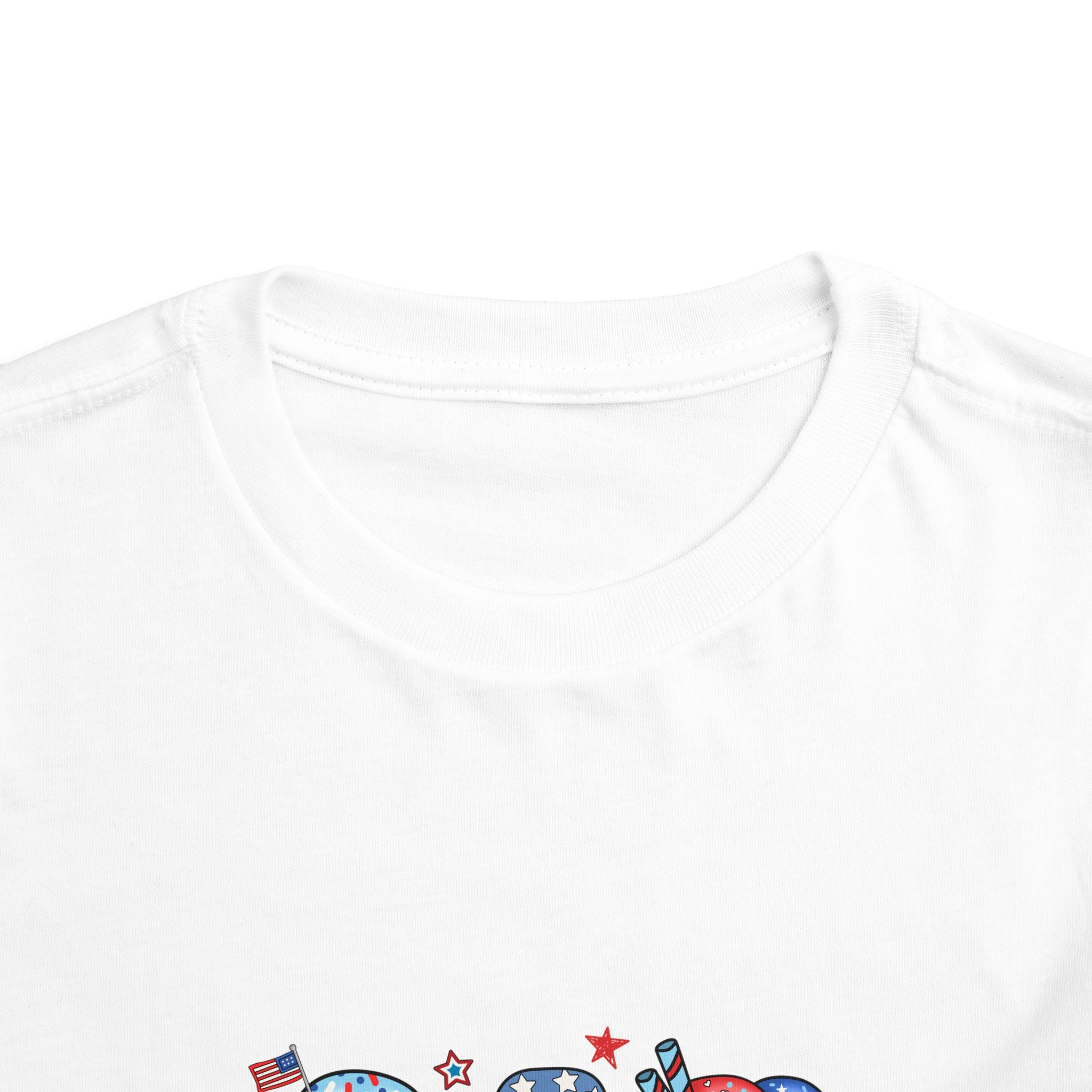 Patriotic Ice Cream Toddler Tee — Personalized "Arianna" 4th of July Shirt