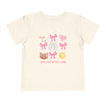 Toddler Tee — "Jesus Loves Me This I Know" Pastel Rainbow & Hearts Christian Shirt