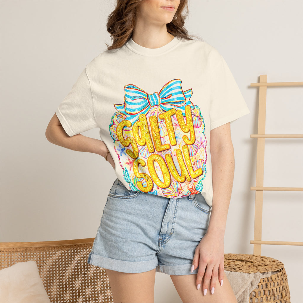 Salty Soul Beach Tee — Retro Nautical Graphic T-Shirt