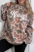 Camo Howdy Oversized Mock Neck Sweatshirt S-4X
