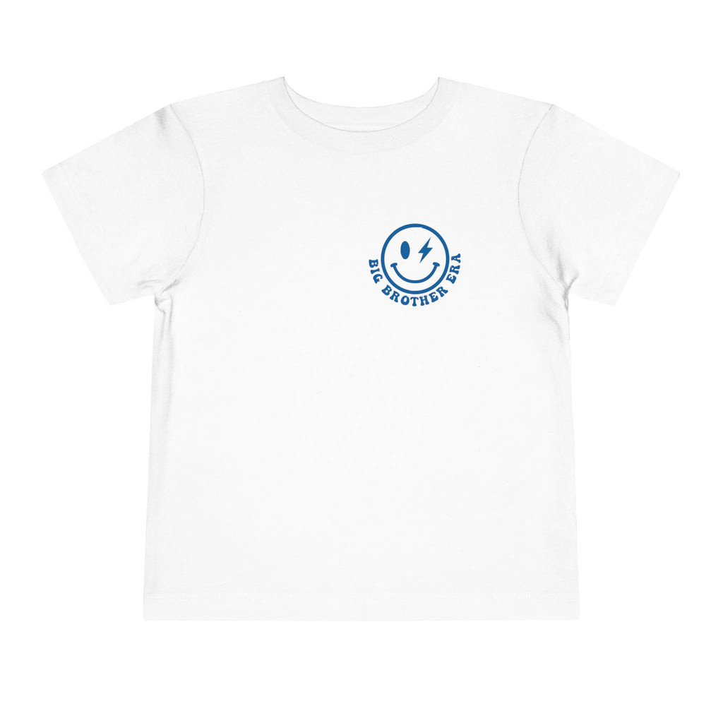 Toddler Tee — "In My Big Brother Era" Retro Smile Graphic
