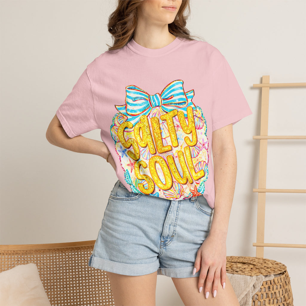Salty Soul Beach Tee — Retro Nautical Graphic T-Shirt