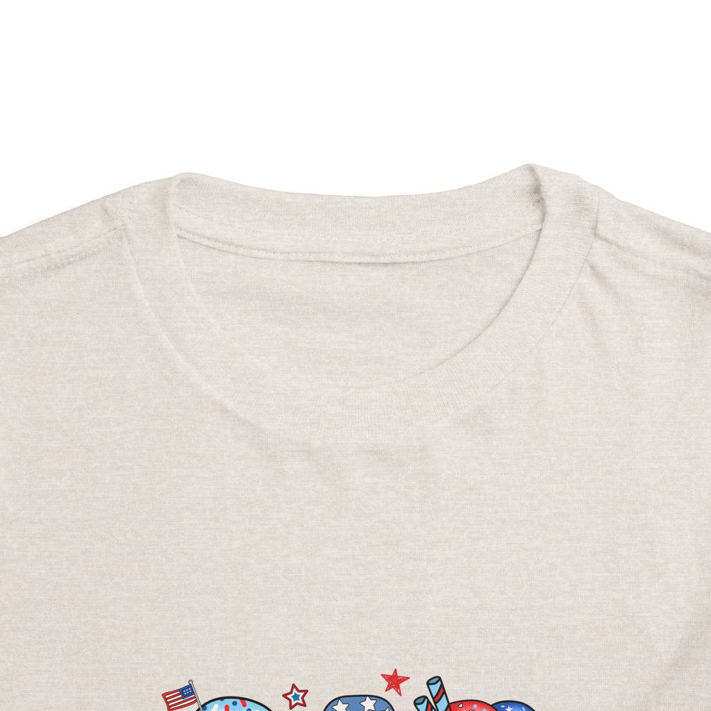 Patriotic Ice Cream Toddler Tee — Personalized "Arianna" 4th of July Shirt