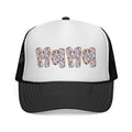 Mama Floral Trucker Cap — Colorful Flower Patch Lettering Mesh Hat
