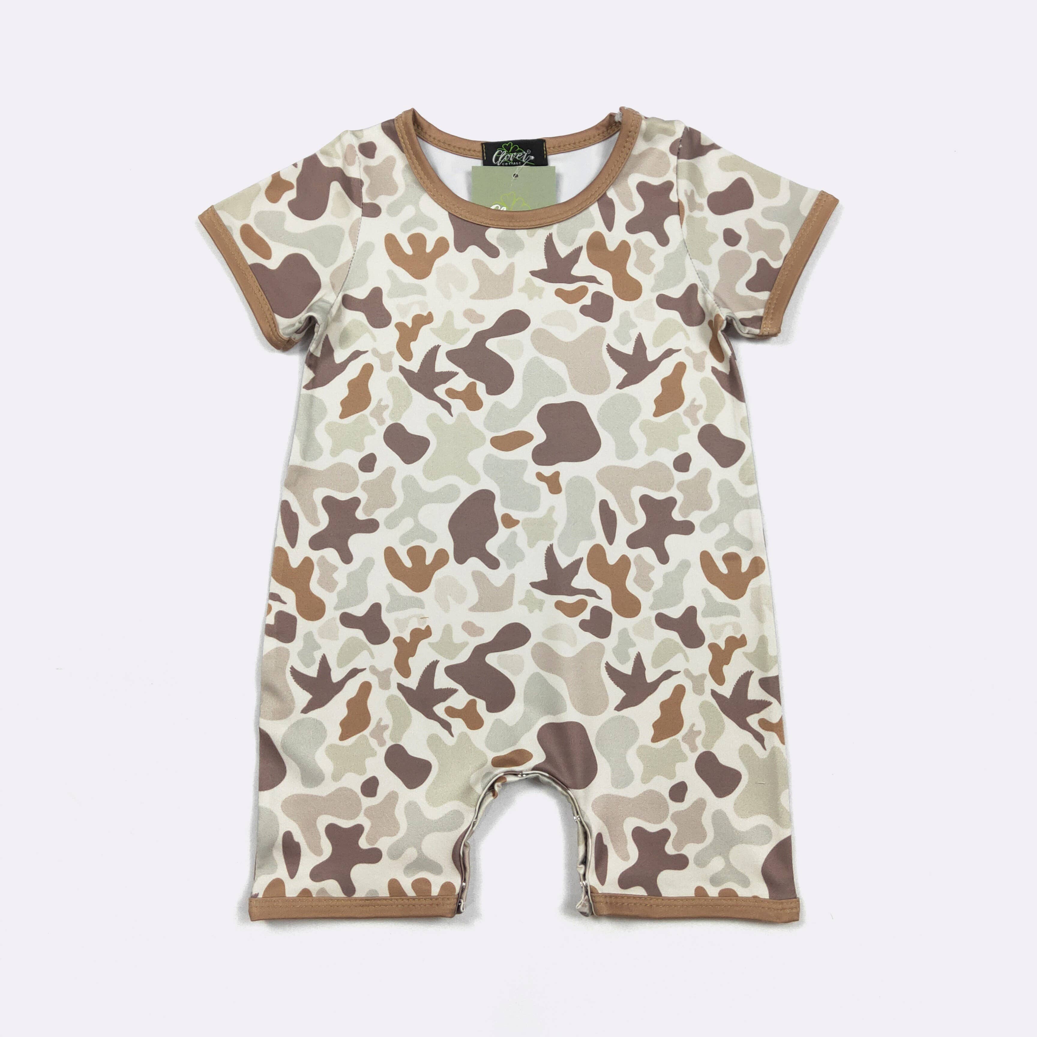 Muted Camo Boy Romper