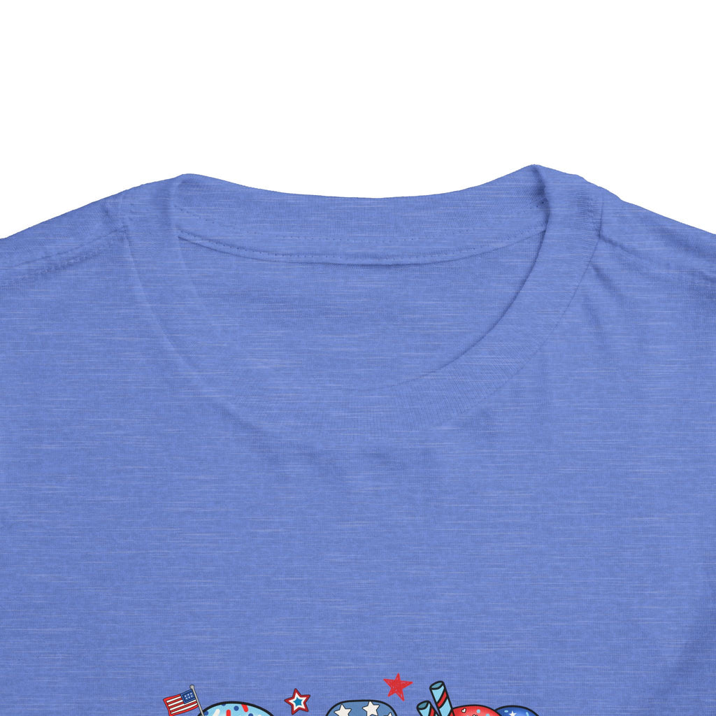 Patriotic Ice Cream Toddler Tee — Personalized "Arianna" 4th of July Shirt