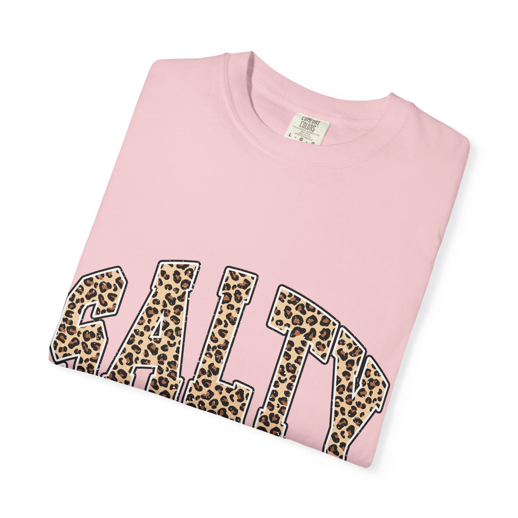 Salty Leopard Palm Tee — Beachy Graphic T-Shirt