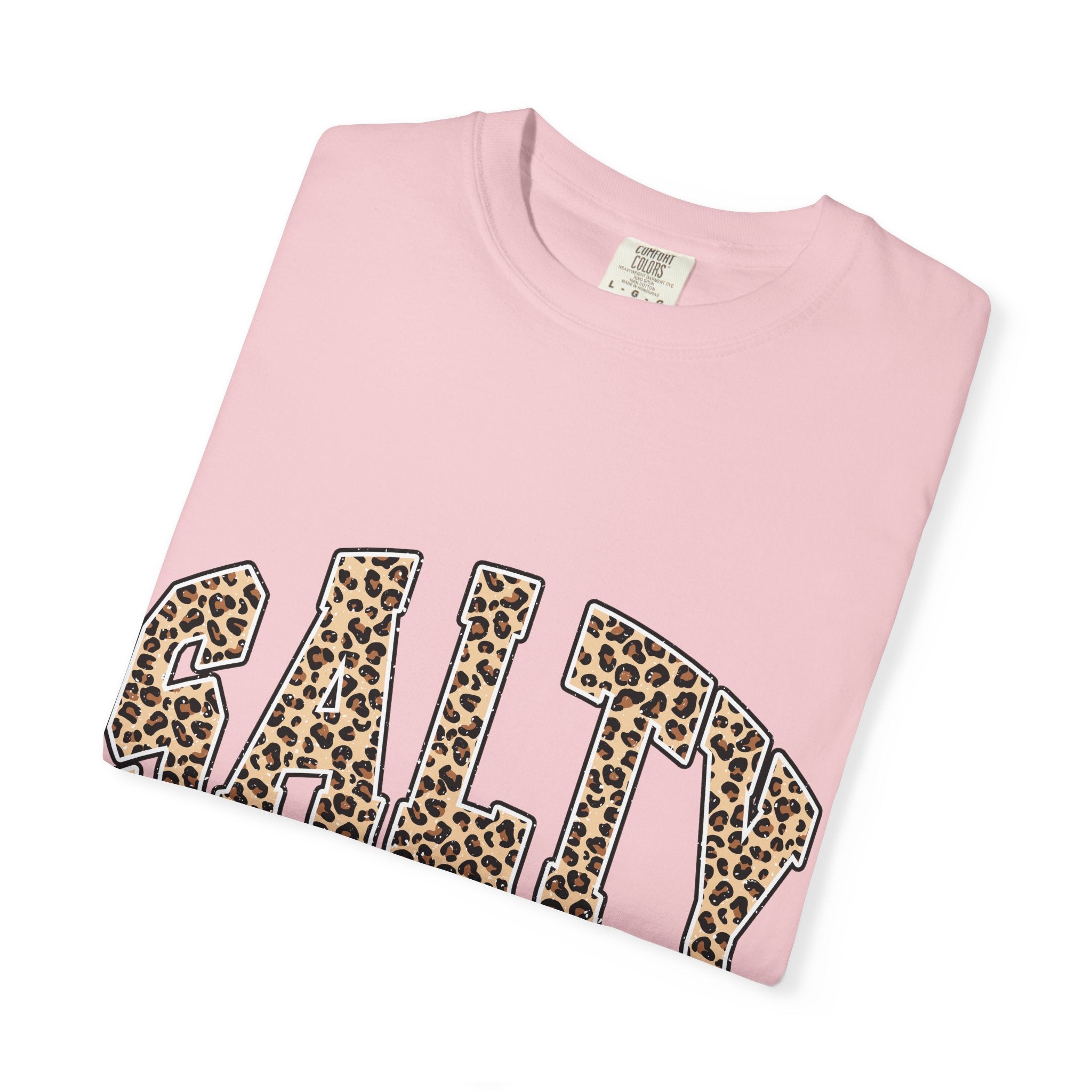 Salty Leopard Palm Tee — Beachy Graphic T-Shirt