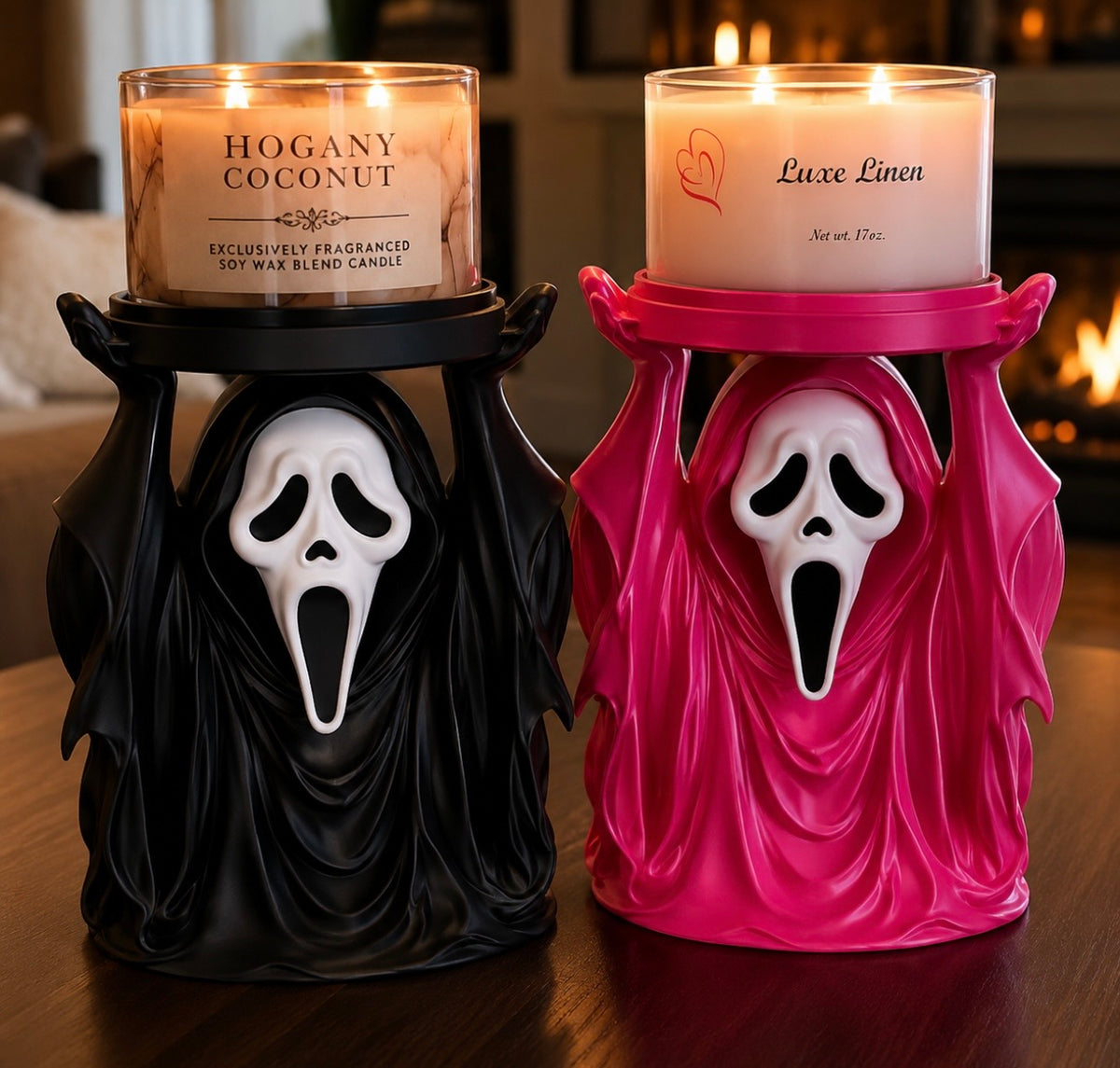 ghostface candle holders (preorder)