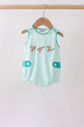 Green Mallard Plaid Embroidered Bubble